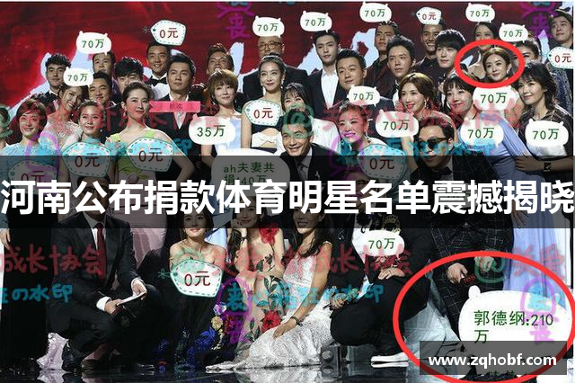 河南公布捐款体育明星名单震撼揭晓